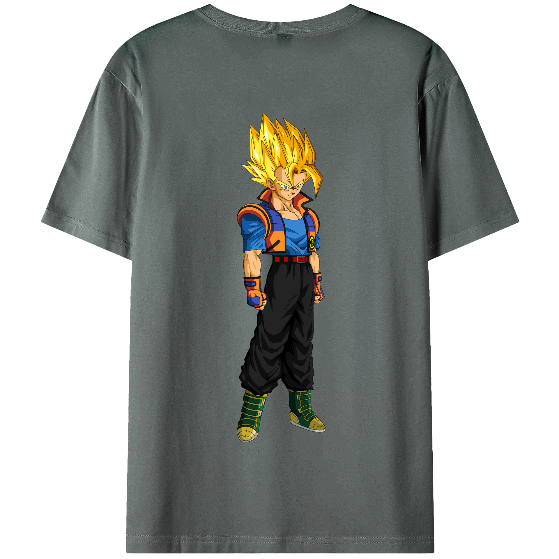 （画像用） ドラゴンボール ベジータ四世（Bejīta Yonsei）DRAGON BALL Vegeta IV 綿100％半袖Tシャツ（背面プリント）